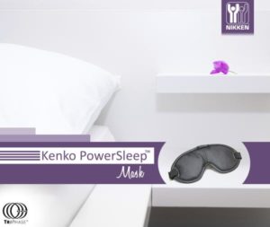 The PowerSleep magnetic sleep mask fits comfortably and effectively blocks out light. It also provides magnetic energy that helps your eyes relax while you sleep.